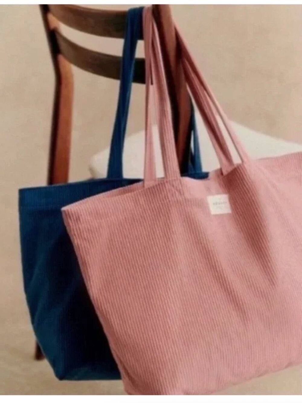 NWOT Sezane Pink Corduroy Tote Bag